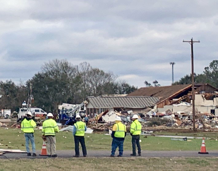 tornado damage to building